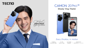 Joshua Garcia holding a blue tecno phone