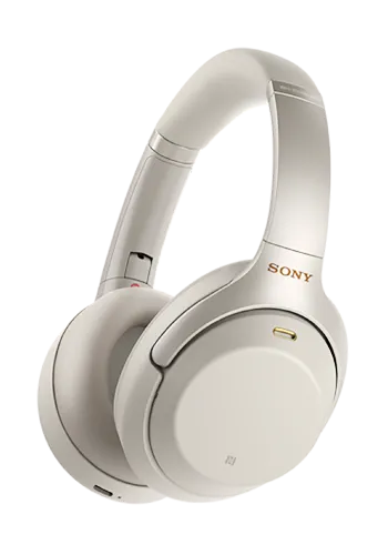 sony noise cancelling headphones silver