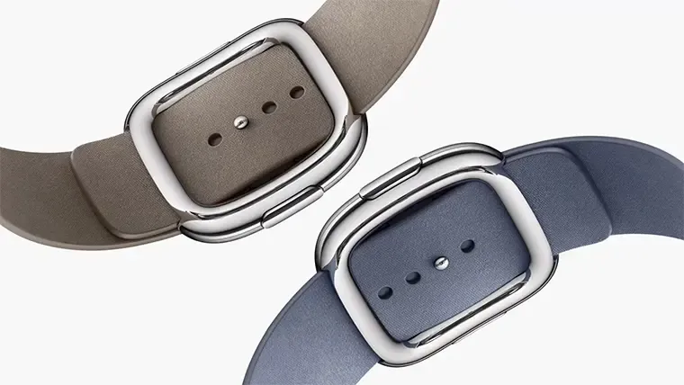 tan and blue straps for the new apple watch