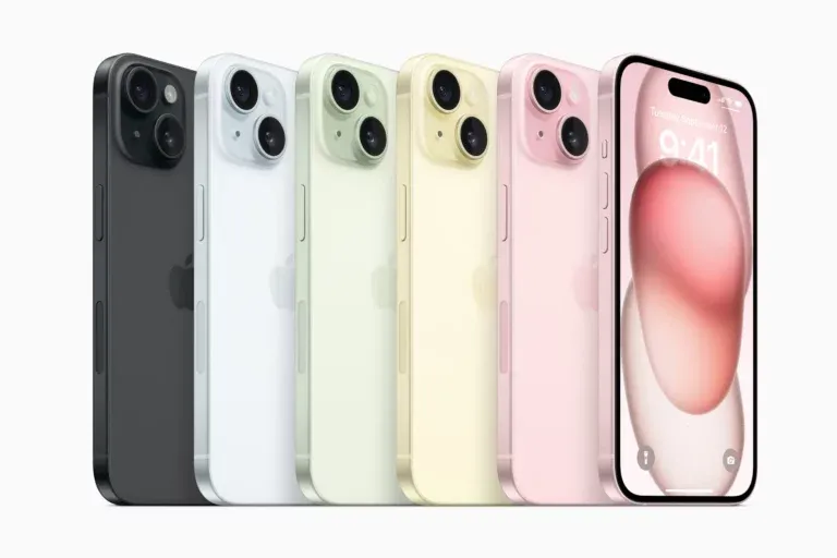 New Apple Iphone 15 in different colors front and back