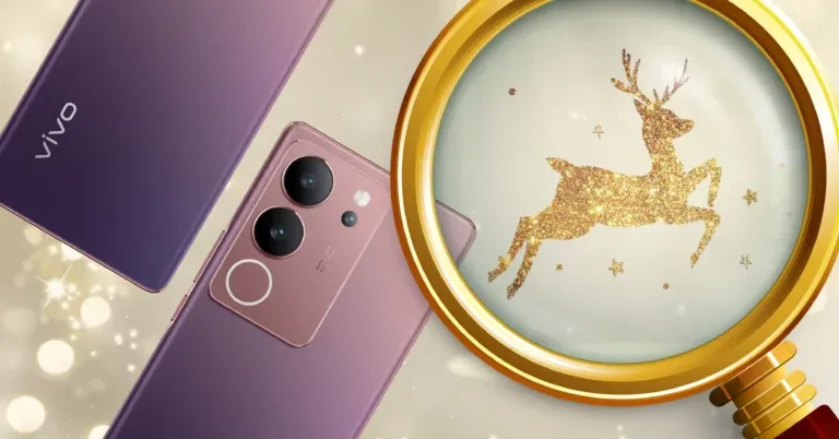 a logo of a golden deer under a magnifying glass