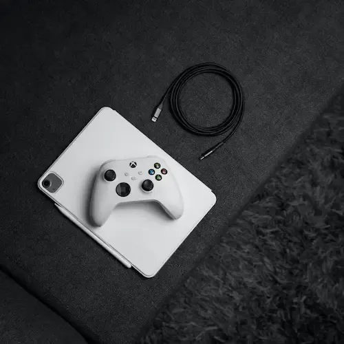hand held gaming accessories on an ipad