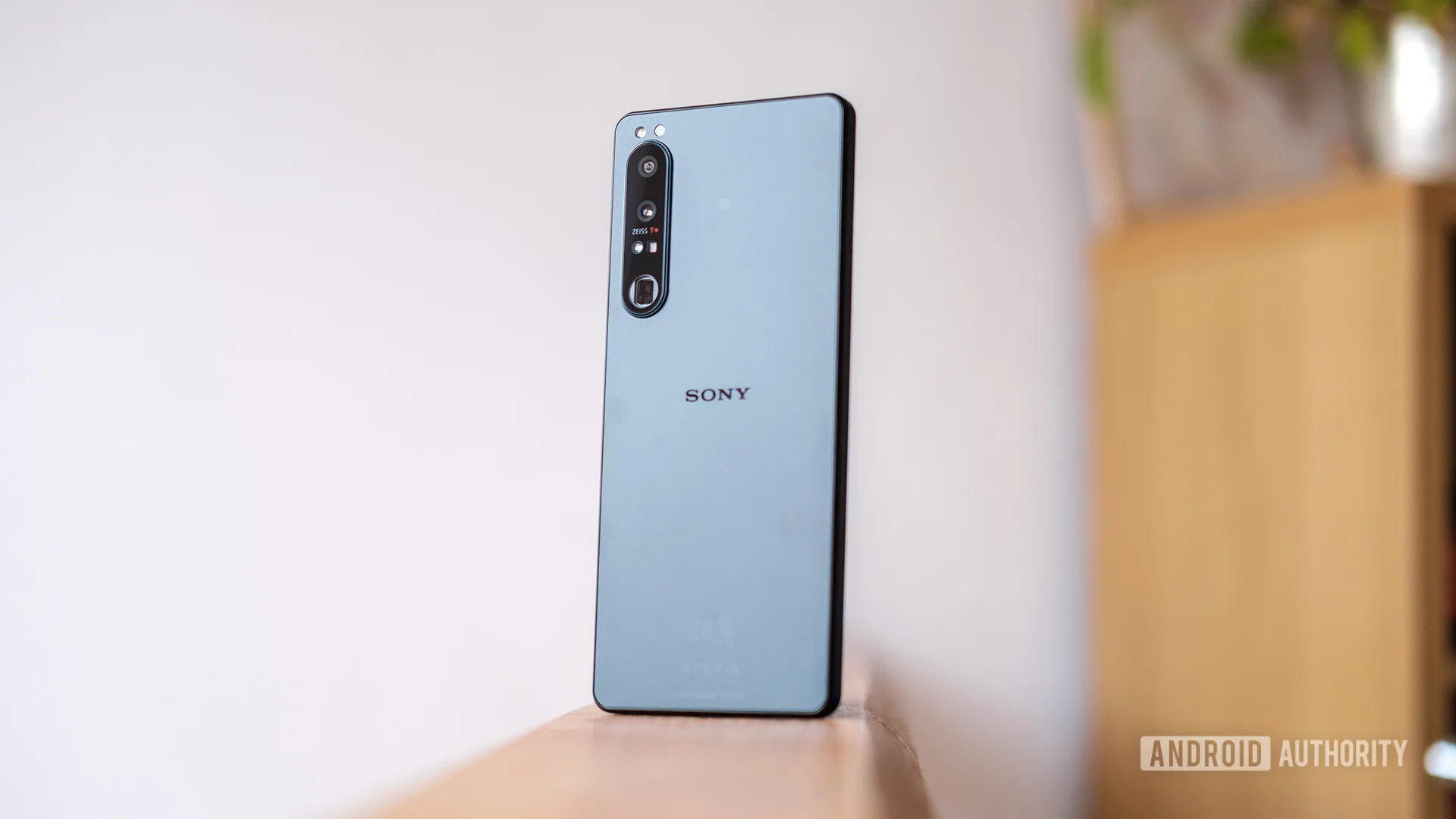 sony xperia 1 IV on a wooden ledge