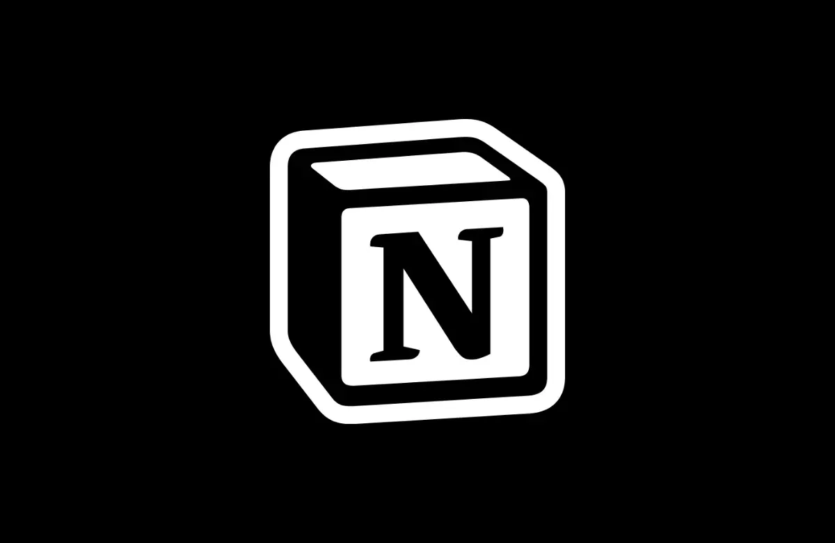 notion app icon on black background