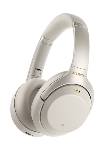 sony noise cancelling headphones silver