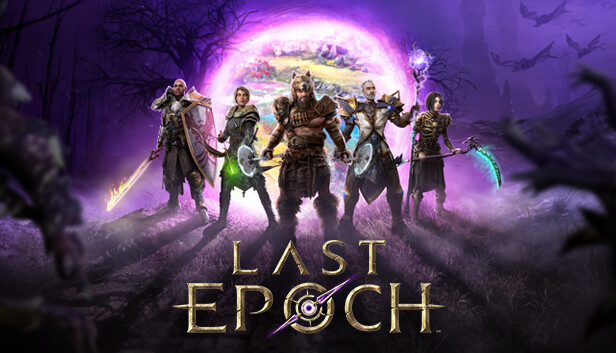 Characters of the last epoch in purple background from steam.com
